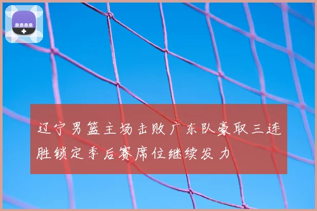 辽宁男篮主场击败广东队豪取三连胜锁定季后赛席位继续发力